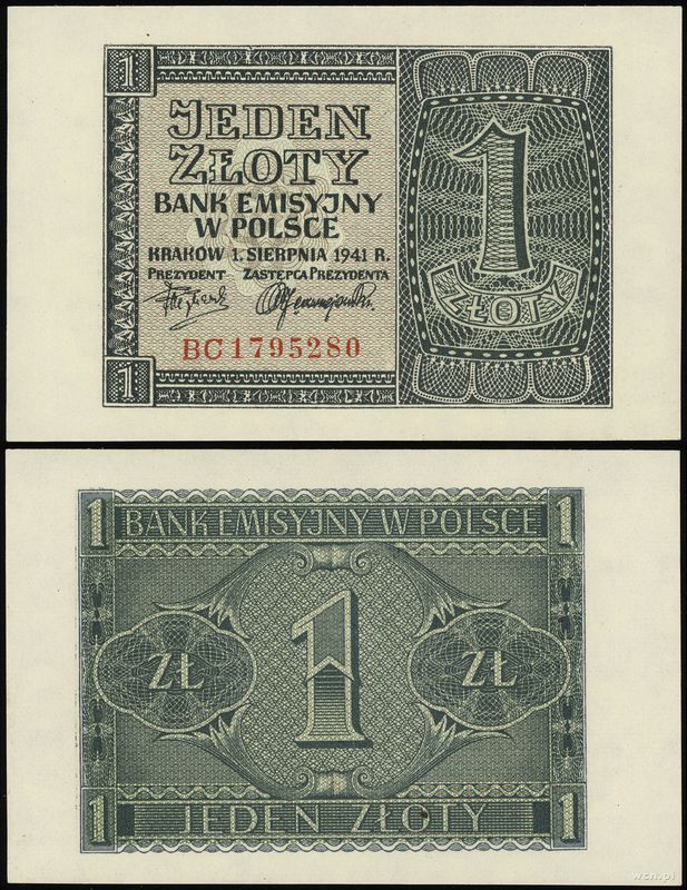 Polska, 1 złoty, 1.08.1941