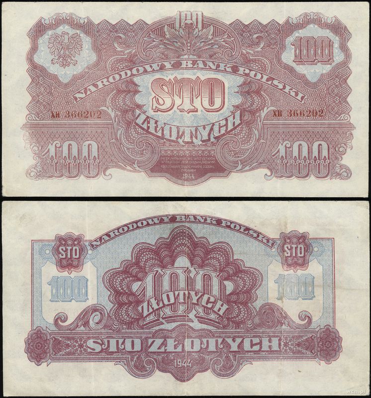 Polska, 100 złotych, 1944