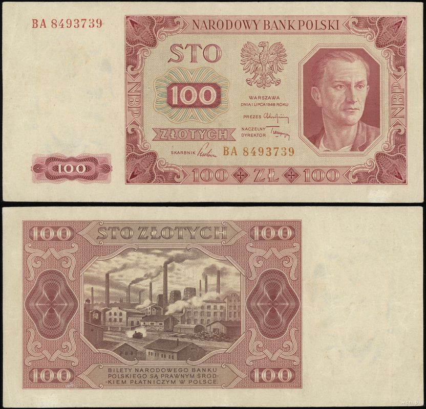 Polska, 100 złotych, 1.07.1948