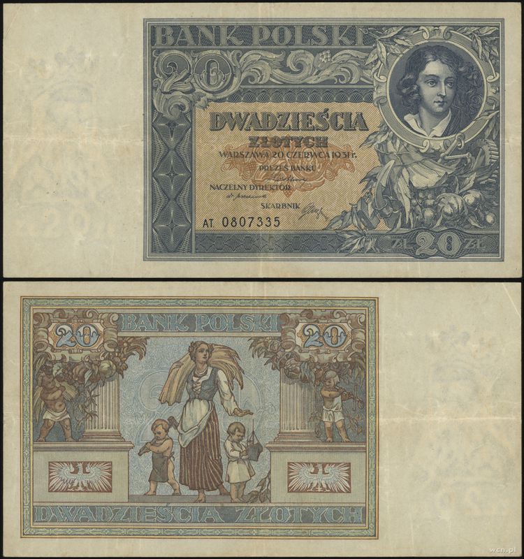 Polska, 20 złotych, 20.06.1931