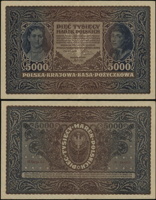 Polska, 5.000 marek polskich, 7.02.1920