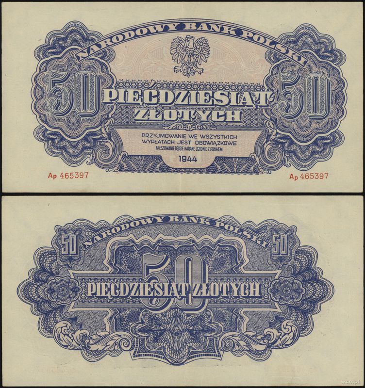 Polska, 50 złotych, 1944