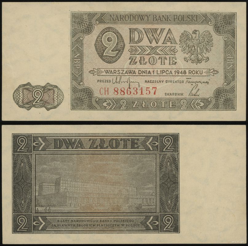 Polska, 2 złote, 1.07.1948
