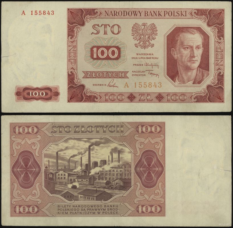 Polska, 100 złotych, 1.07.1948