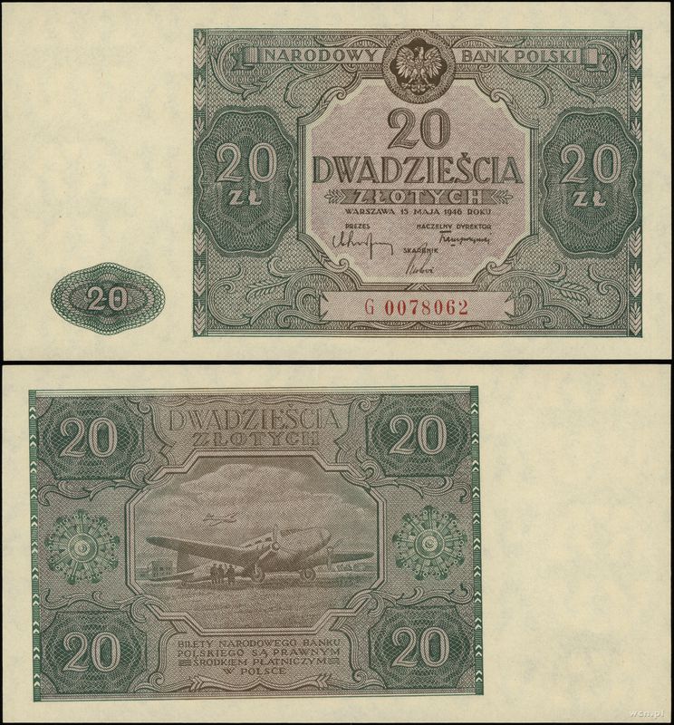 Polska, 20 złotych, 15.05.1946