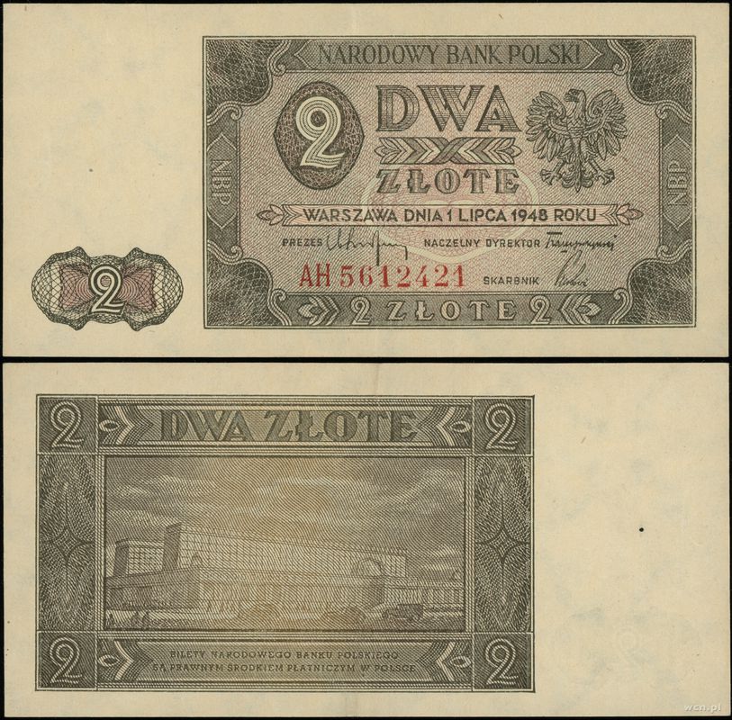 Polska, 2 złote, 1.07.1948