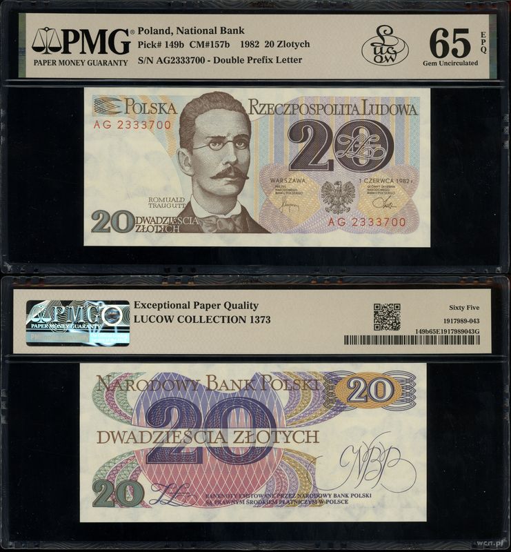 Polska, 20 złotych, 1.06.1982