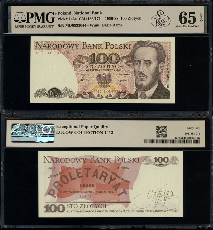 Polska, 100 złotych, 1.06.1986