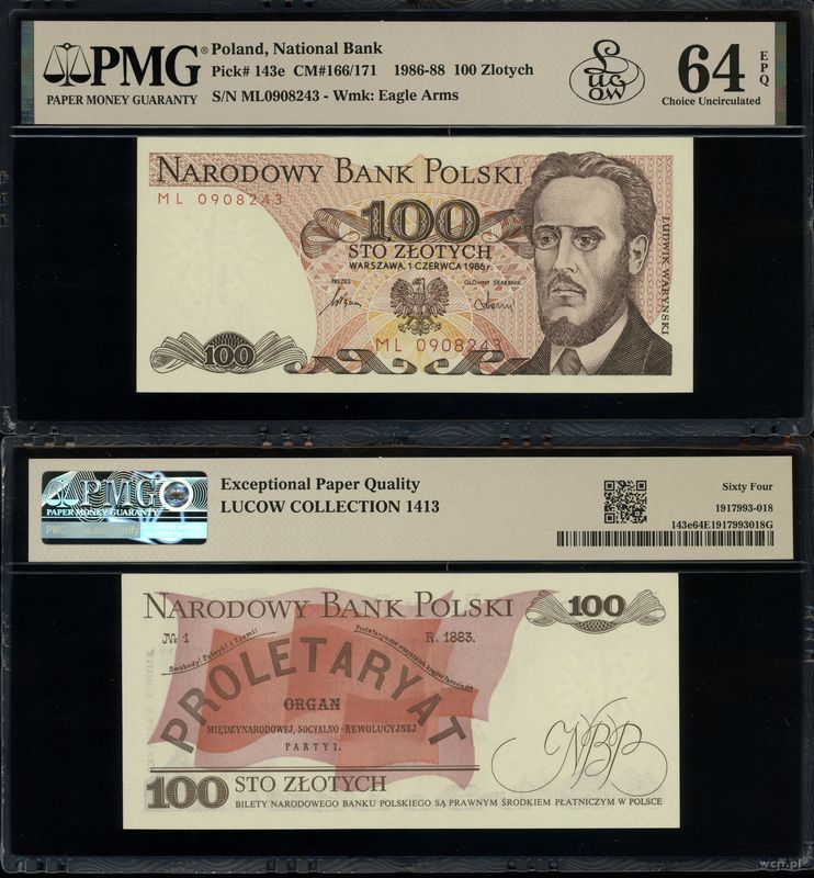 Polska, 100 złotych, 1.06.1986