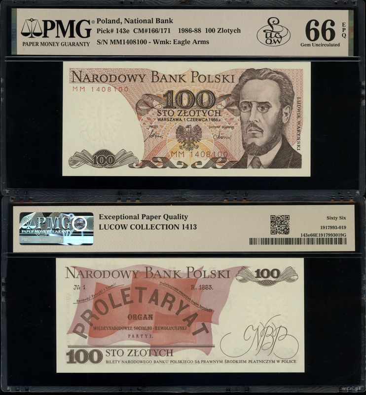 Polska, 100 złotych, 1.06.1986