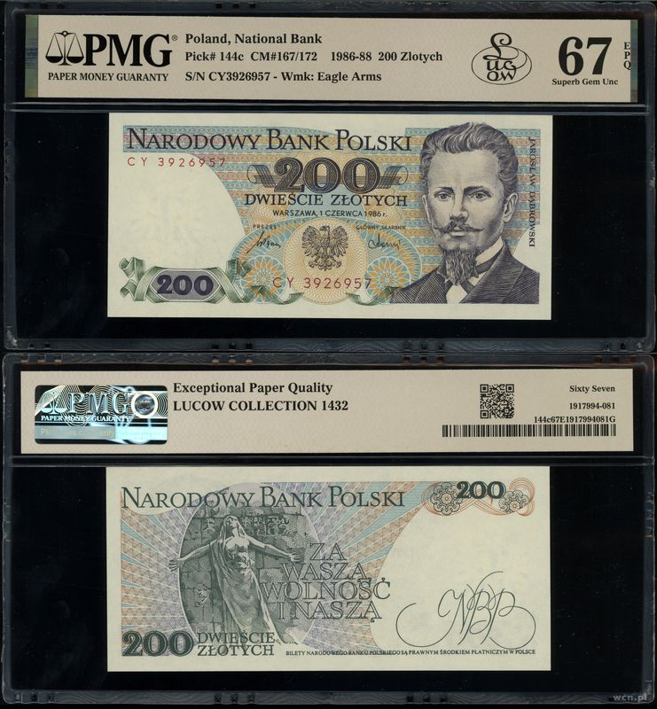 Polska, 200 złotych, 1.06.1986
