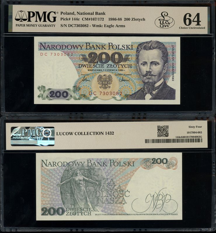 Polska, 200 złotych, 1.06.1986