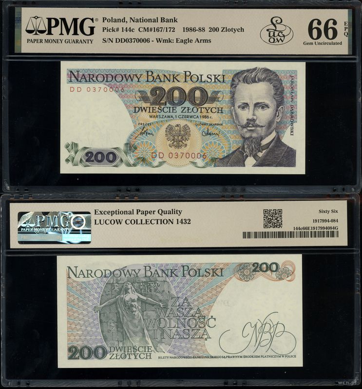 Polska, 200 złotych, 1.06.1986