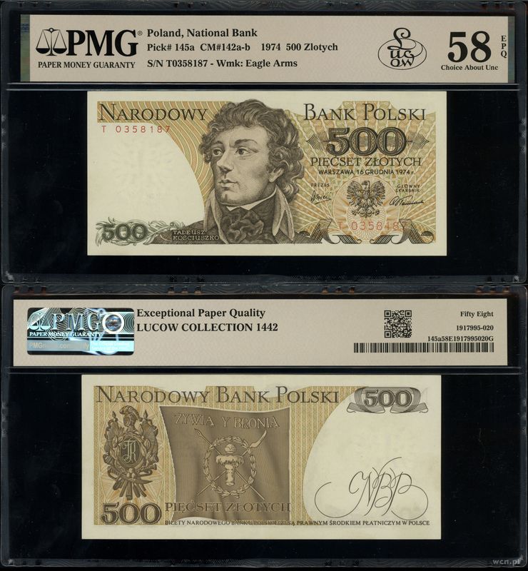 Polska, 500 złotych, 16.12.1974