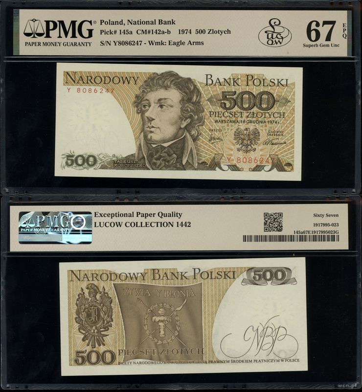 Polska, 500 złotych, 16.12.1974