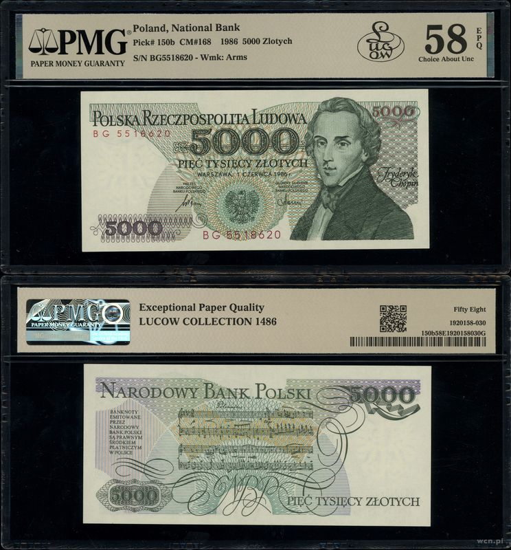 Polska, 5.000 złotych, 1.06.1986
