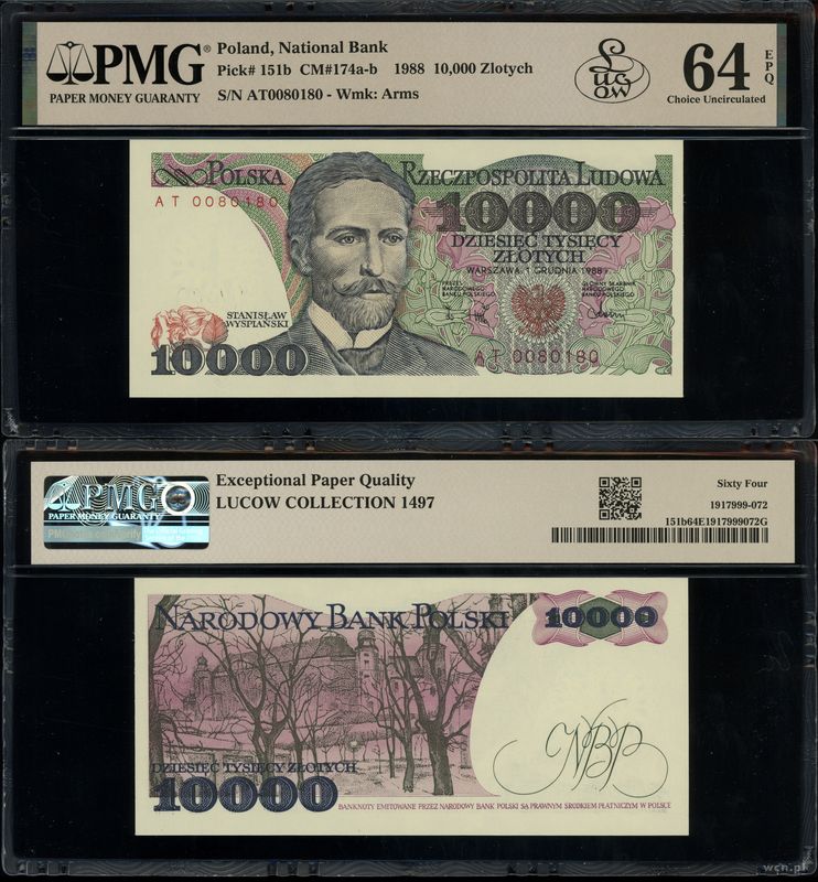 Polska, 10.000 złotych, 1.12.1988