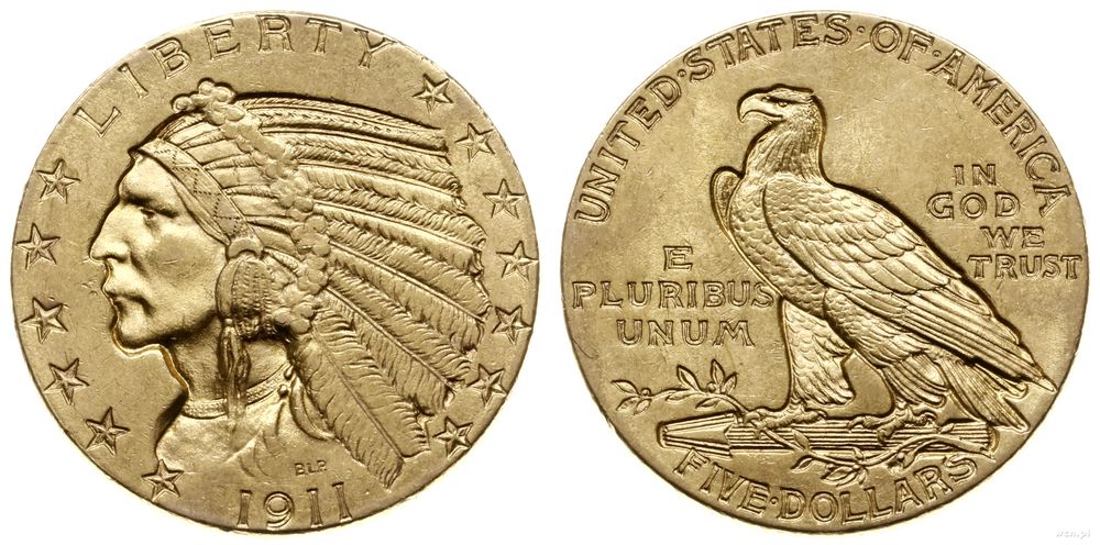 Stany Zjednoczone Ameryki (USA), 5 dolarów, 1911