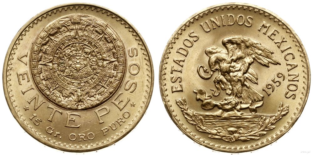 Meksyk, 20 peso, 1959