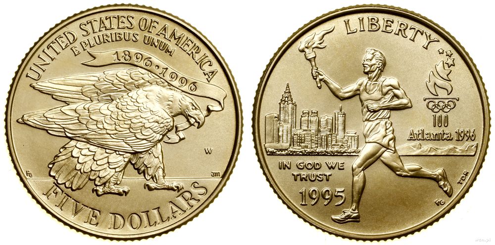 Stany Zjednoczone Ameryki (USA), 5 dolarów, 1995 W
