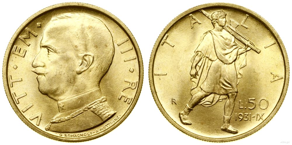 Włochy, 50 lirów, 1931 R (IX)