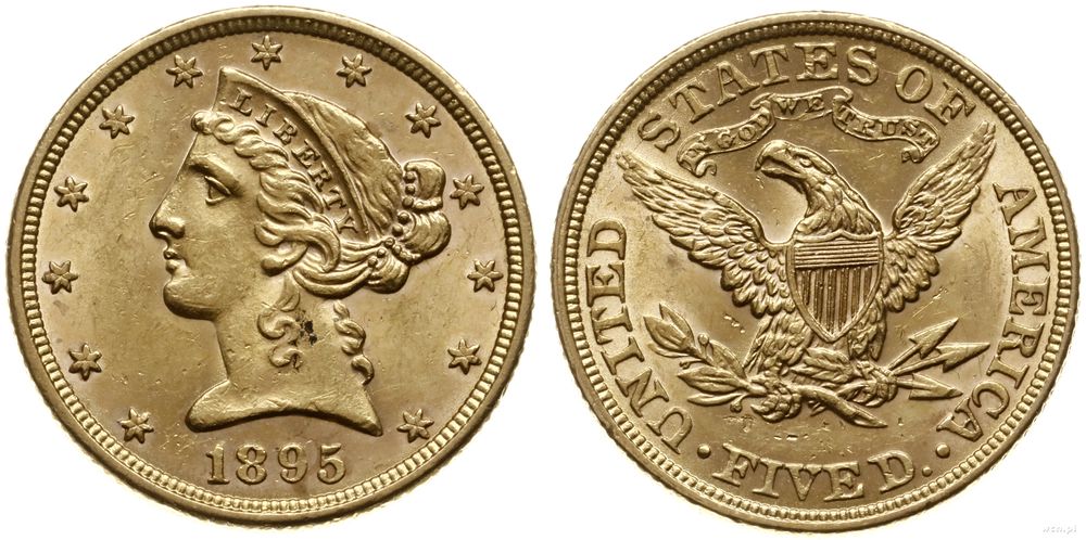 Stany Zjednoczone Ameryki (USA), 5 dolarów, 1895