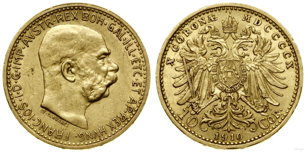 Austria, 10 koron, 1910