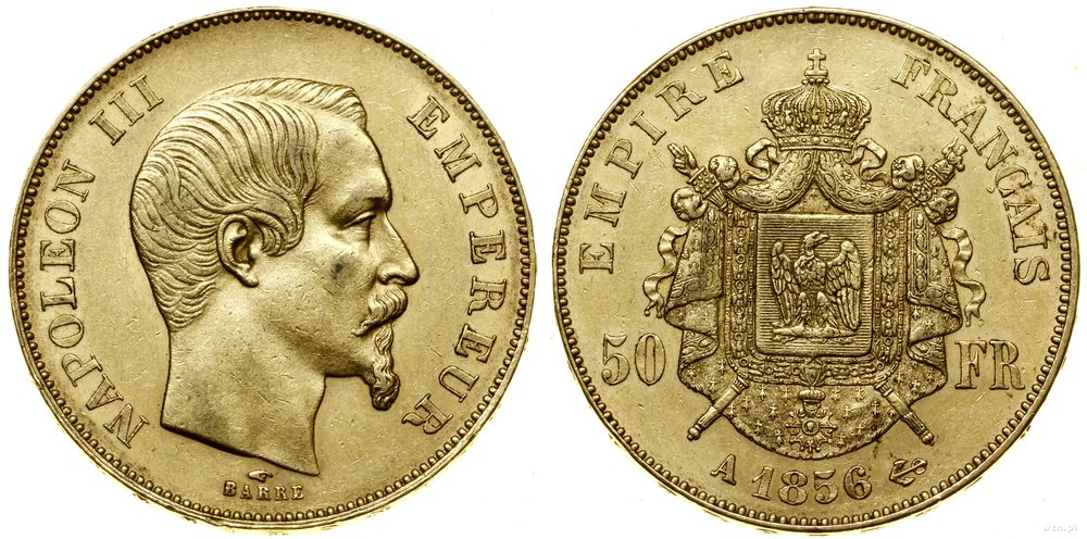 Francja, 50 franków, 1856 A