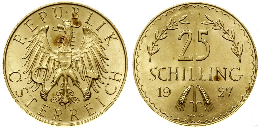 Austria, 25 szylingów, 1927