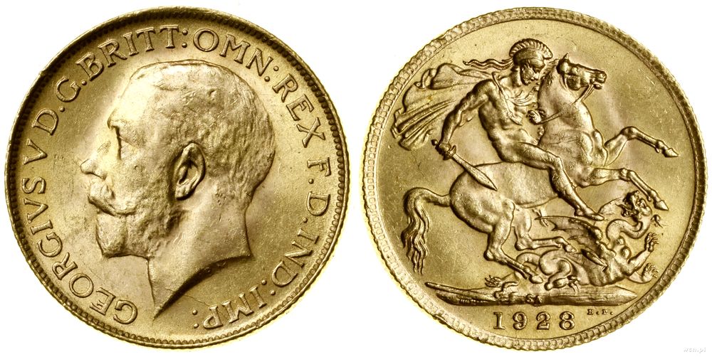 Republika Południowej Afryki, 1 funt (1 sovereign), 1928 SA