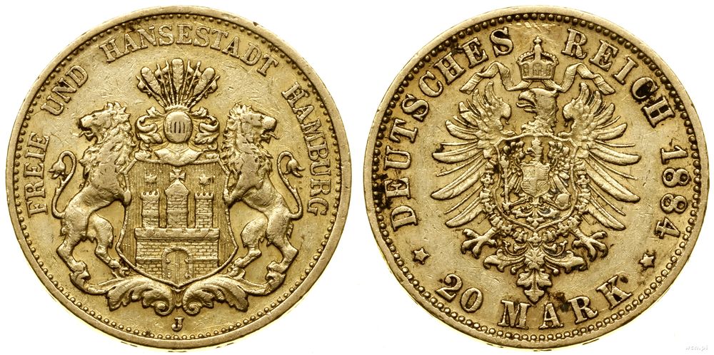 Niemcy, 20 marek, 1884 J
