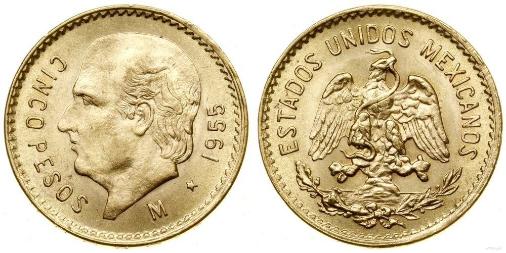 Meksyk, 5 peso, 1955