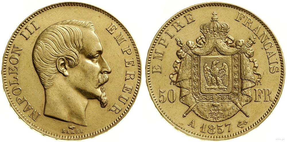 Francja, 50 franków, 1857 A