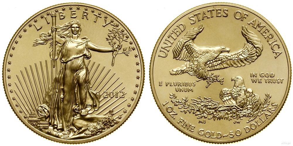 Stany Zjednoczone Ameryki (USA), 50 dolarów = 1 uncja, 2012