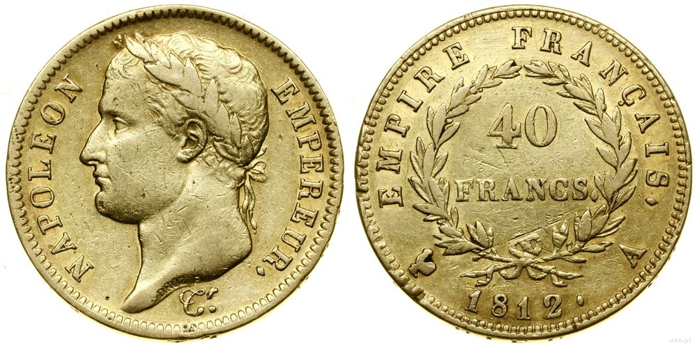 Francja, 40 franków, 1812 A