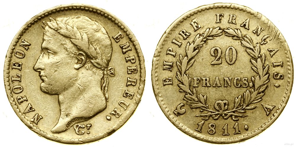 Francja, 20 franków, 1811 A