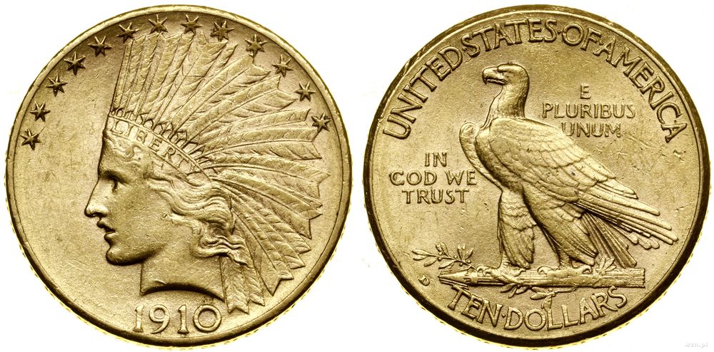 Stany Zjednoczone Ameryki (USA), 10 dolarów, 1910 D
