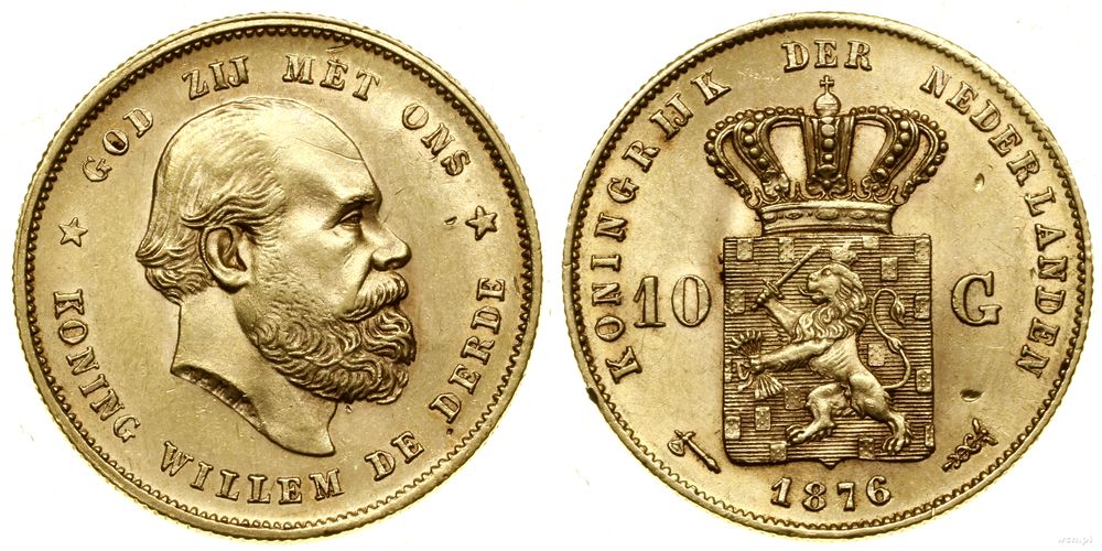 Niderlandy, 10 guldenów, 1876