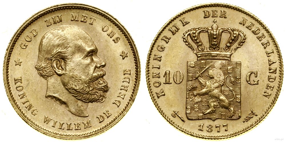 Niderlandy, 10 guldenów, 1877