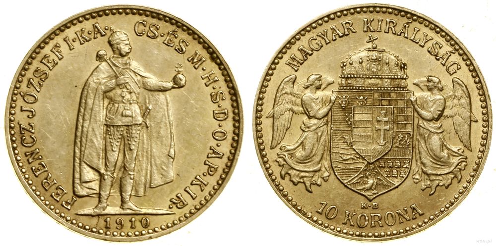 Węgry, 10 koron, 1910 KB