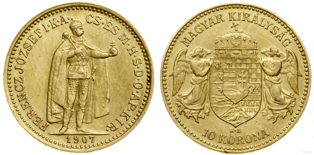 Węgry, 10 koron, 1907 KB