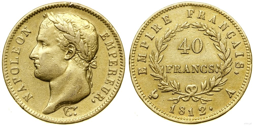 Francja, 40 franków, 1812 A