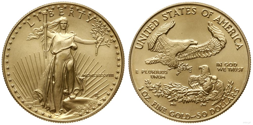 Stany Zjednoczone Ameryki (USA), 50 dolarów, 1988