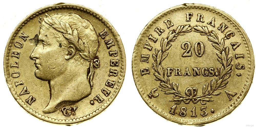 Francja, 20 franków, 1813 A