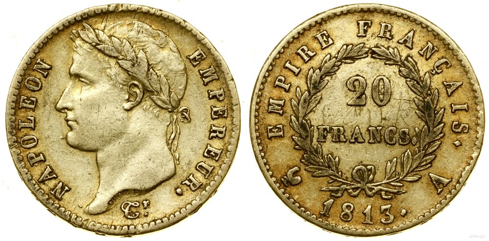 Francja, 20 franków, 1813 A