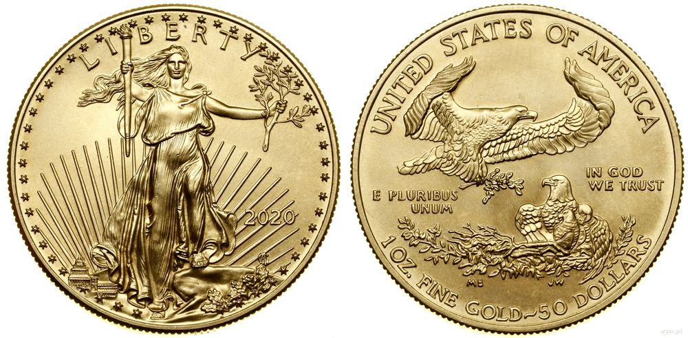 Stany Zjednoczone Ameryki (USA), 50 dolarów = 1 uncja, 2020