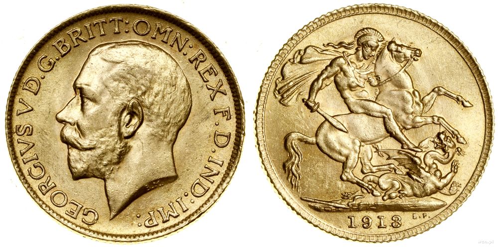 Wielka Brytania, 1 funt (1 sovereign), 1913