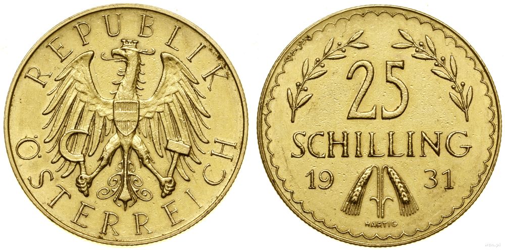 Austria, 25 szylingów, 1931