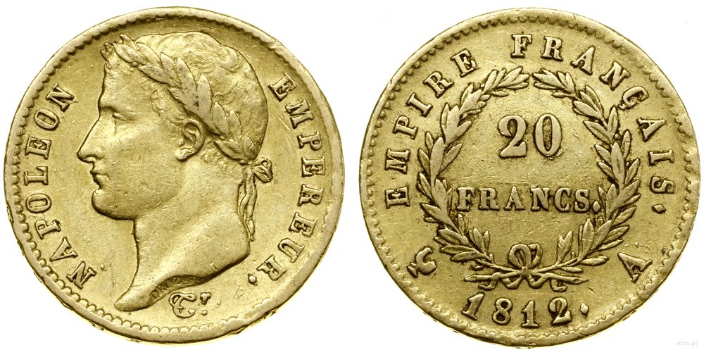 Francja, 20 franków, 1812 A