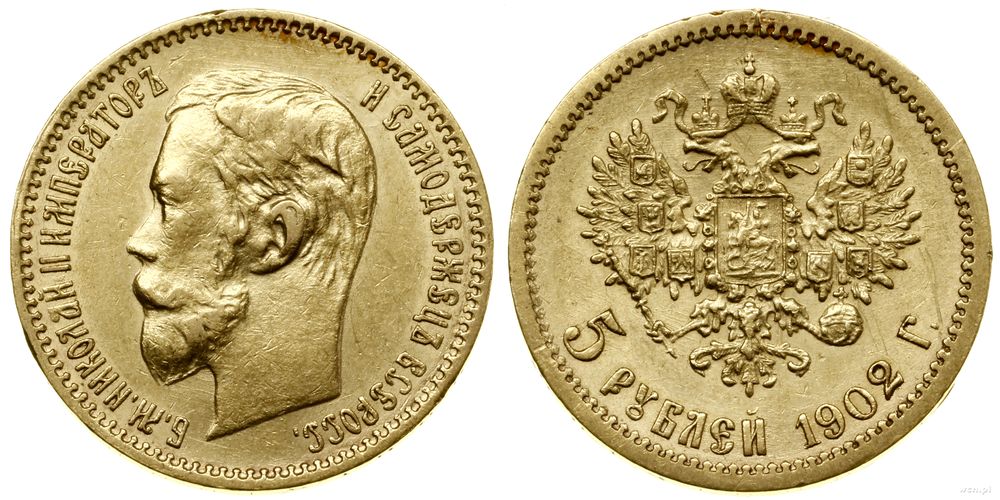 Rosja, 5 rubli, 1902 АР